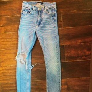 Zara Stylish Distressed Blue Jeans